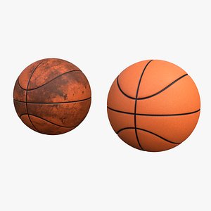 Basketball ball classic with dirt version - 3d Model