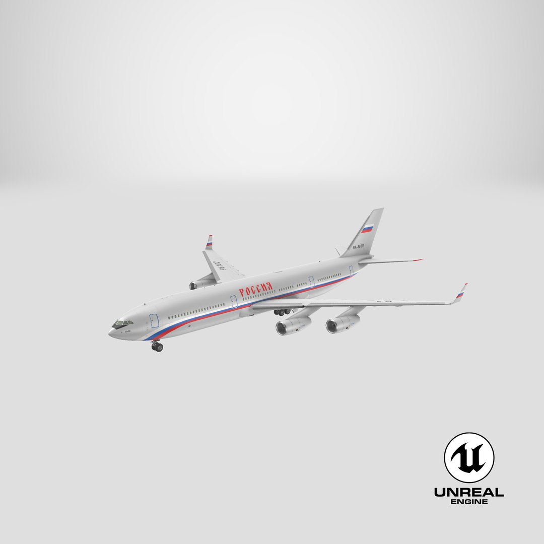 Airplane IL-96-400 Rossya Airlines model https://p.turbosquid.com/ts-thumb/Zn/QhO6WR/YG/stemcell_unreal_render/png/1690543062/1920x1080/fit_q87/9016585b8f799ba06a6b7d6c76940f57966a38c0/stemcell_unreal_render.jpg