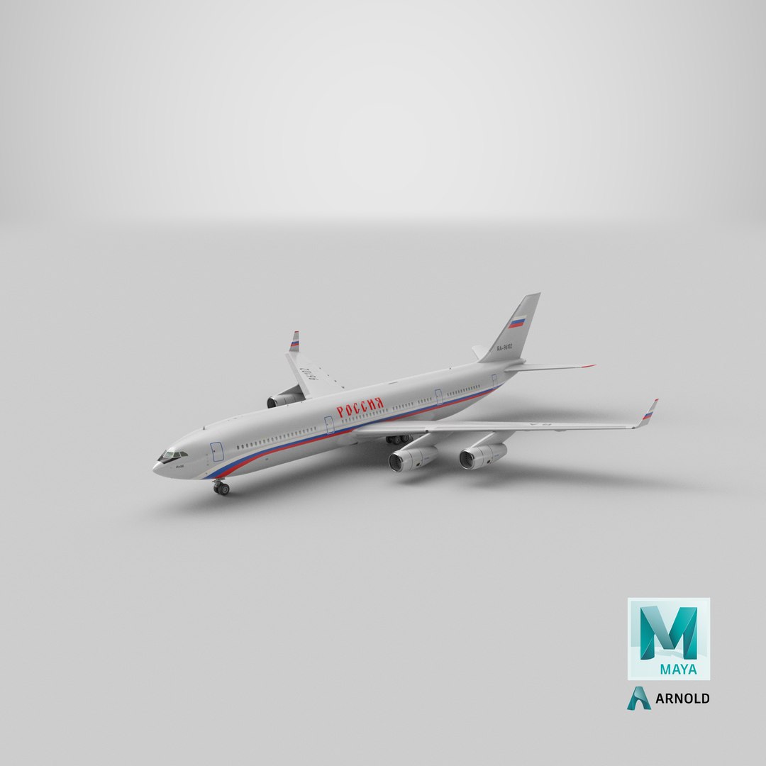 Airplane IL-96-400 Rossya Airlines model https://p.turbosquid.com/ts-thumb/Zn/QhO6WR/yI/stemcell_maya_arnold_render/png/1690543056/1920x1080/fit_q87/bcc4dbe9a5999a3b5fbe39cbfd5a368b68205817/stemcell_maya_arnold_render.jpg