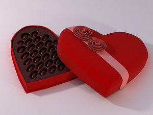 3d model valentine s chocolate box