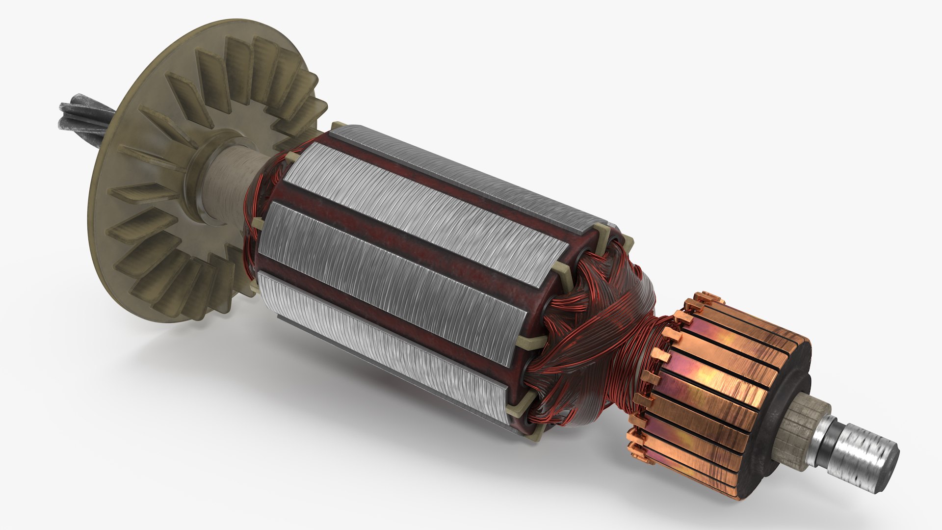 3D Old Electric Motor Rotor TurboSquid 1970851