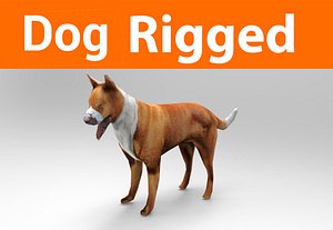 german shepherd dog rigged 3D