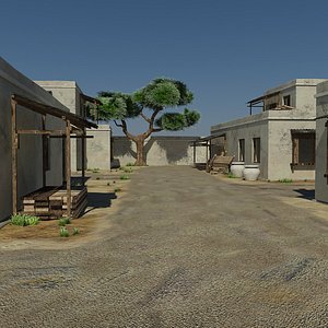 Sand Desert Village Game Environment Asset - First Person Shooter VR AR
