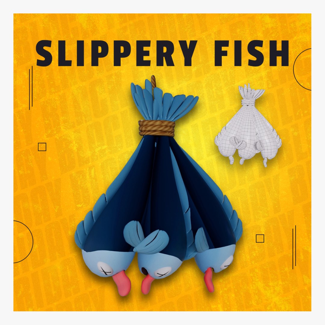 3D Slippery Fish model https://p.turbosquid.com/ts-thumb/Zn/X4S3O7/99/group1000003149/png/1705561051/1920x1080/fit_q87/8297bb6aa38578513a4aea038c9f42d739d1d48d/group1000003149.jpg