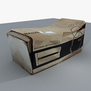 3ds max squashed cardboard box