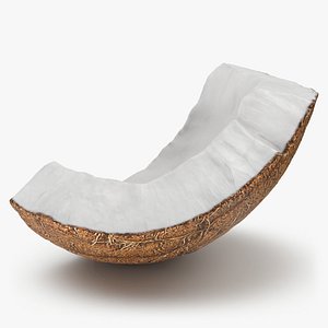 3D Open Coconut Segment - 3D Scanned model
