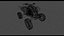 Modello 3D di quad ATV LowPoly