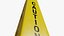 Yellow Closed Top 24 Inch Safety Lamba Floor Cone Caution Sign