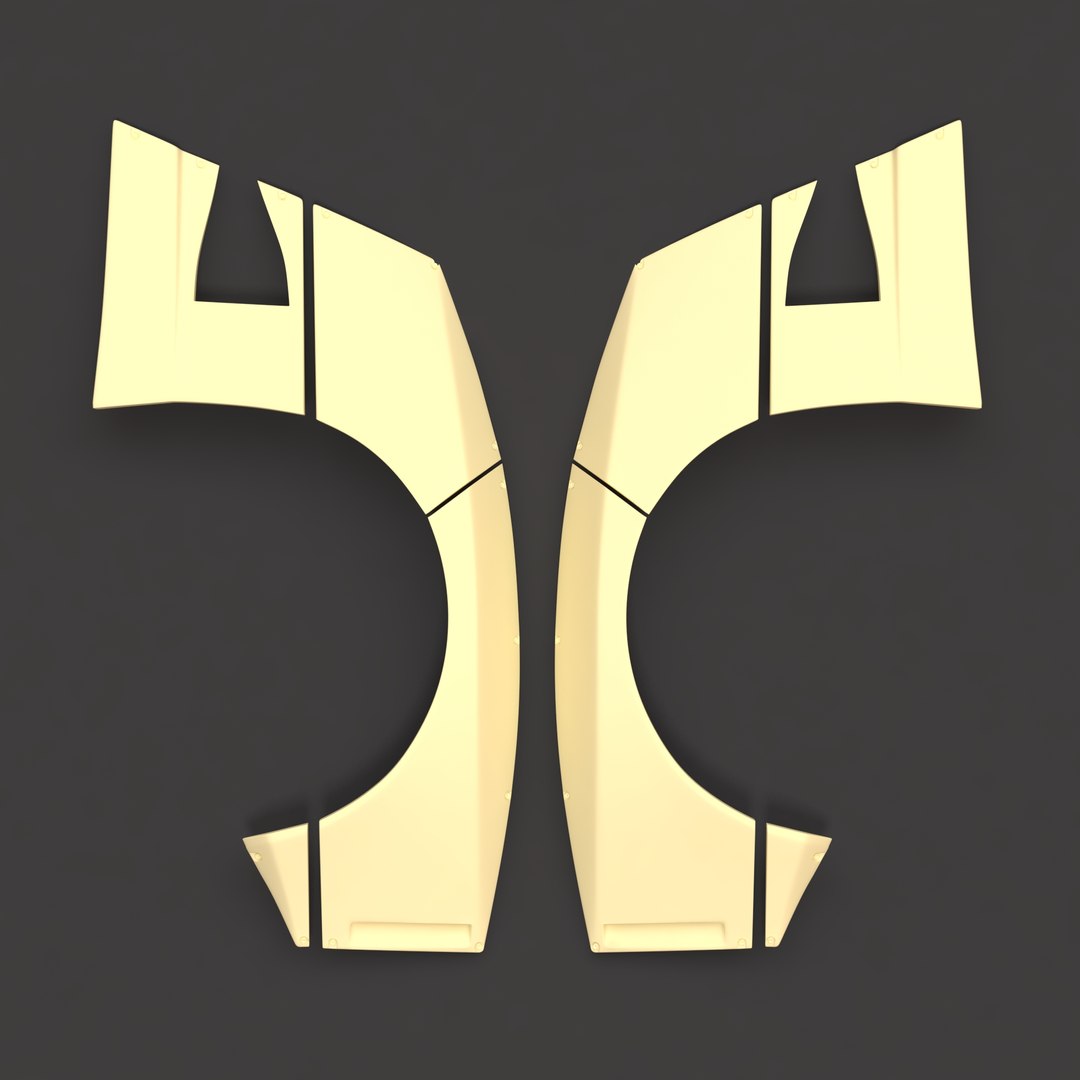 3D F40 Liberty Walk Rear Fenders - TurboSquid 2047299