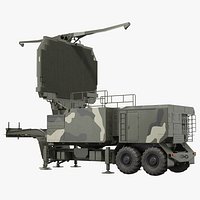Long Range Radar TOMBSTONE 64N6 Camo Trailer