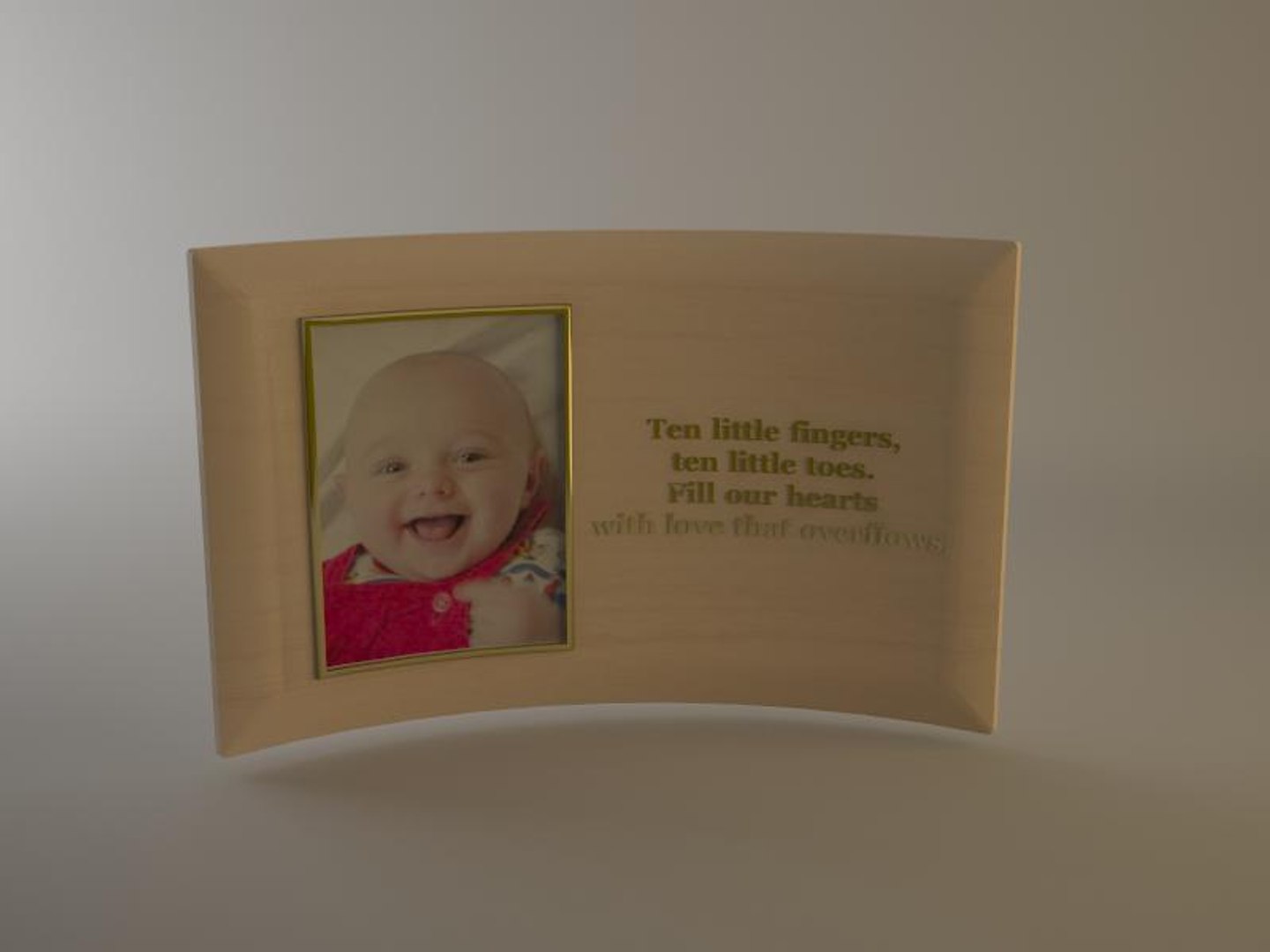 baby picture frame 3d model
