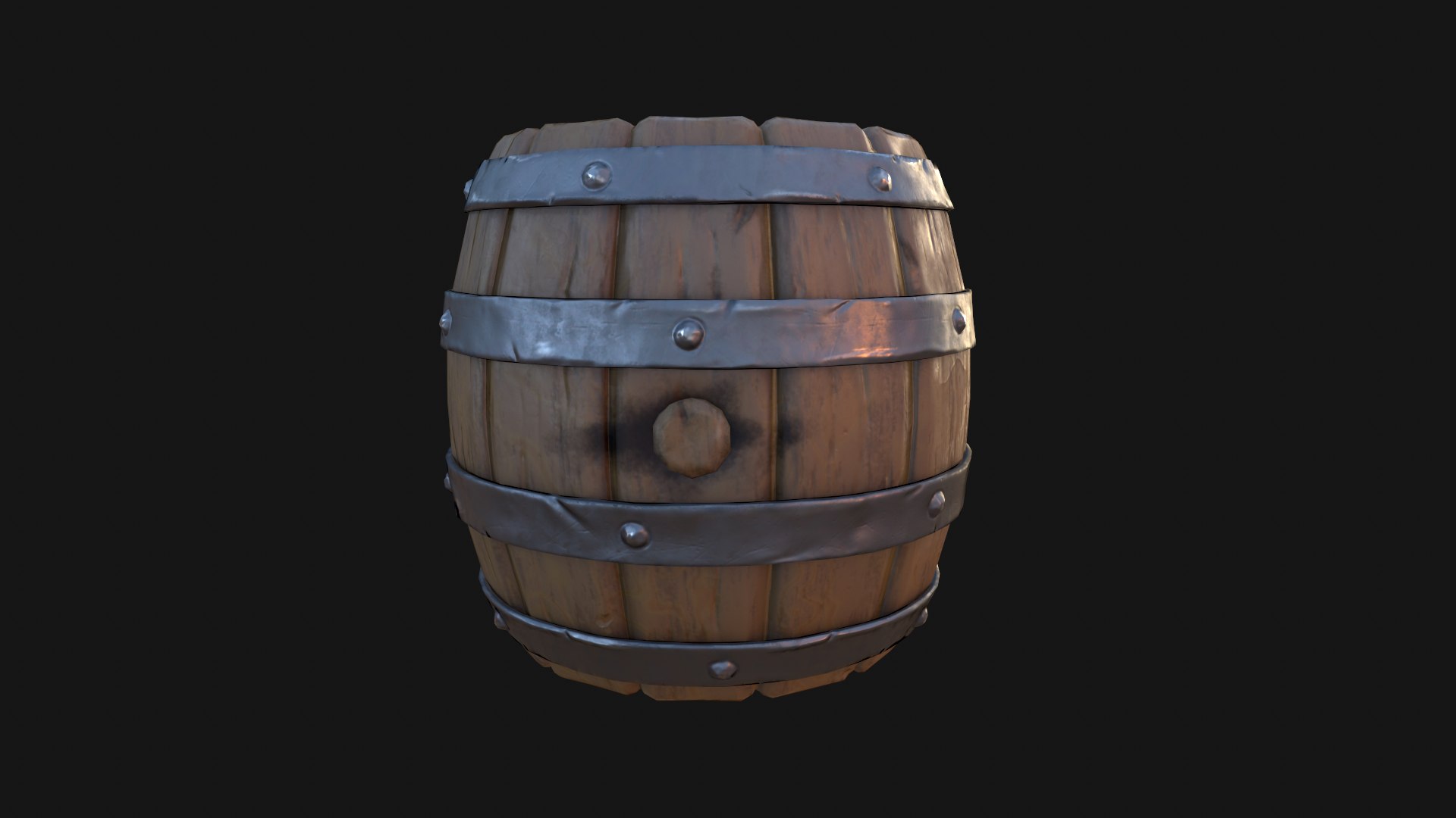 3D Stylized Wooden Barrel Powder Keg Model - TurboSquid 1817668