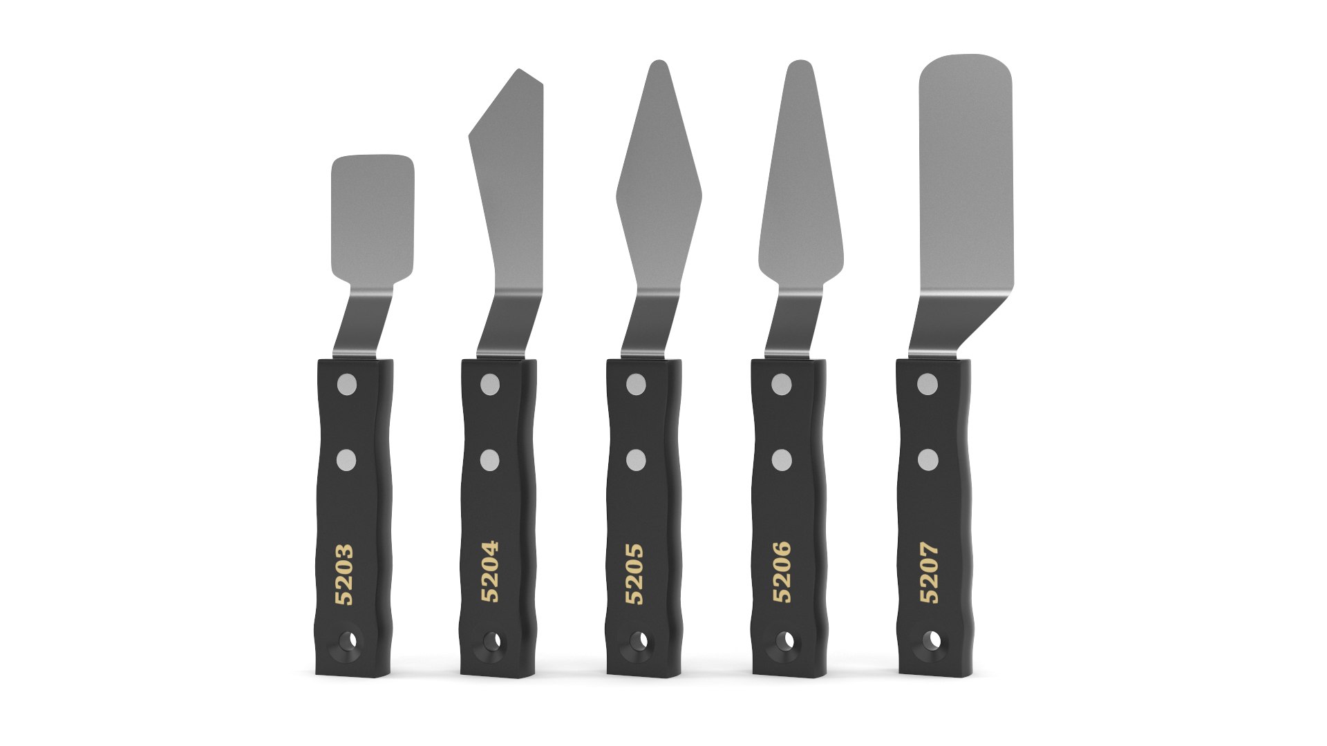 3D Large Painting Knife Set TurboSquid 1767477