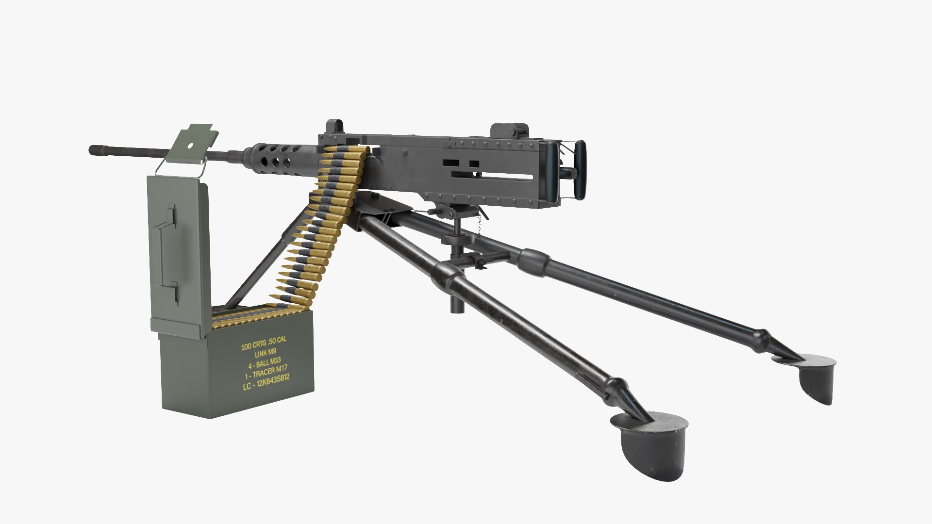 M2 Browning 3D model - TurboSquid 1958254