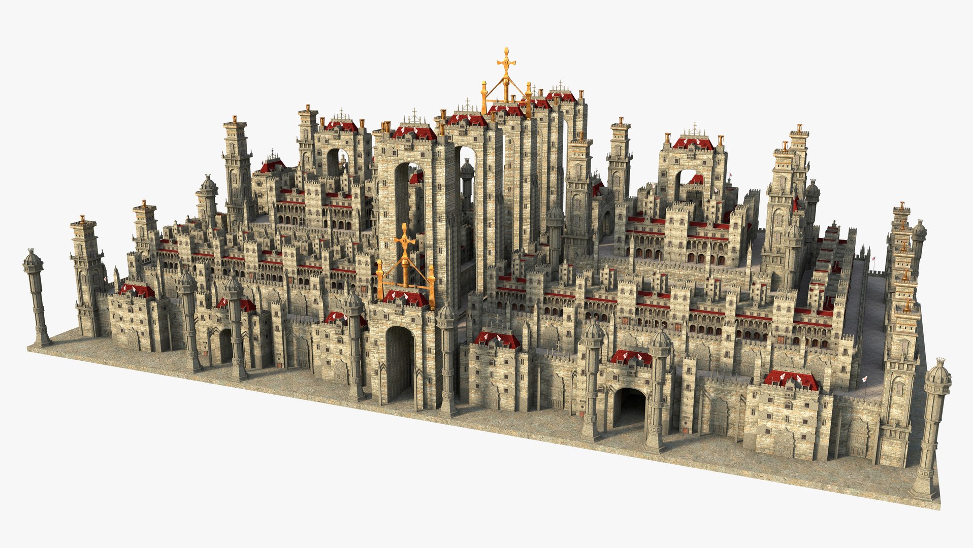 Ancient City Castle 3D Model - TurboSquid 2198393