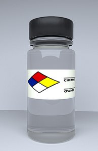 3D chemical bottle