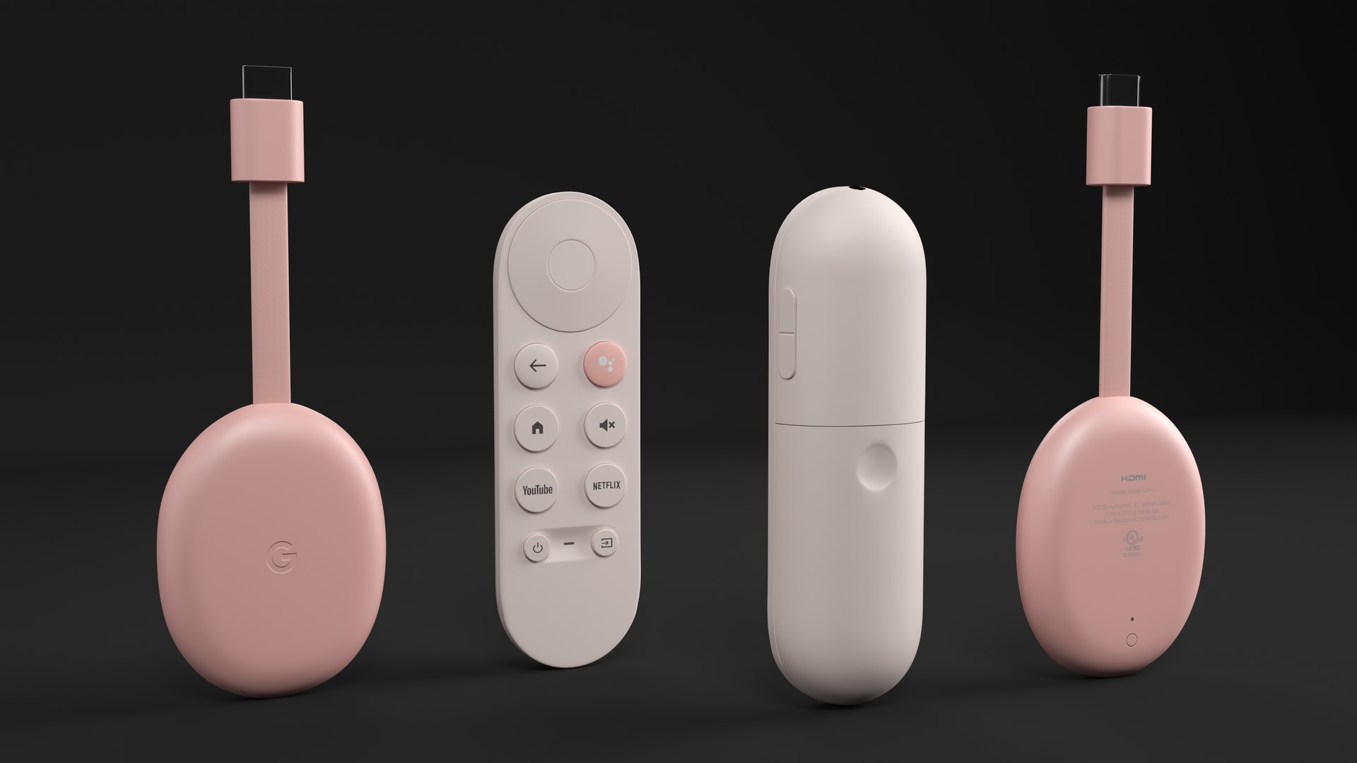 Chromecast With Google TV Pink 3D Model - TurboSquid 2140995