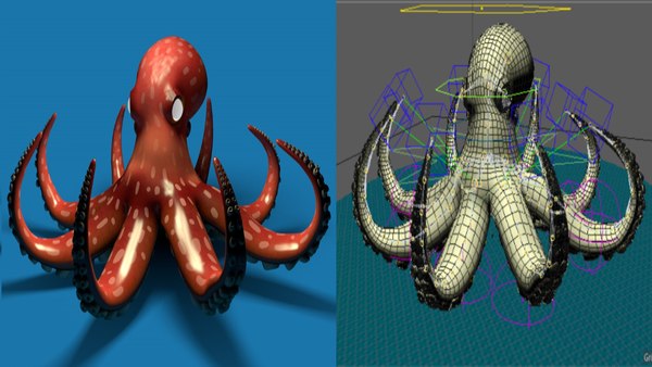 3D модель Octopus Rig - TurboSquid 1589040