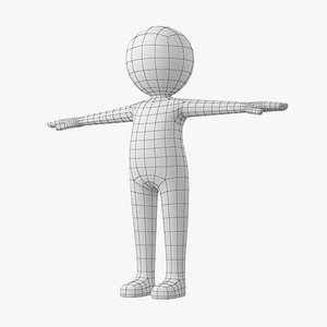 3D model Stylized Stickman in T-Pose