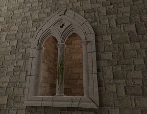 Medieval mullioned window