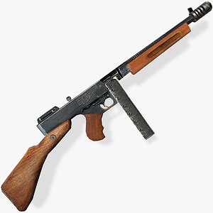 3d model thompson submachine gun