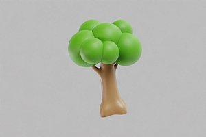 3D Cartoon Tree