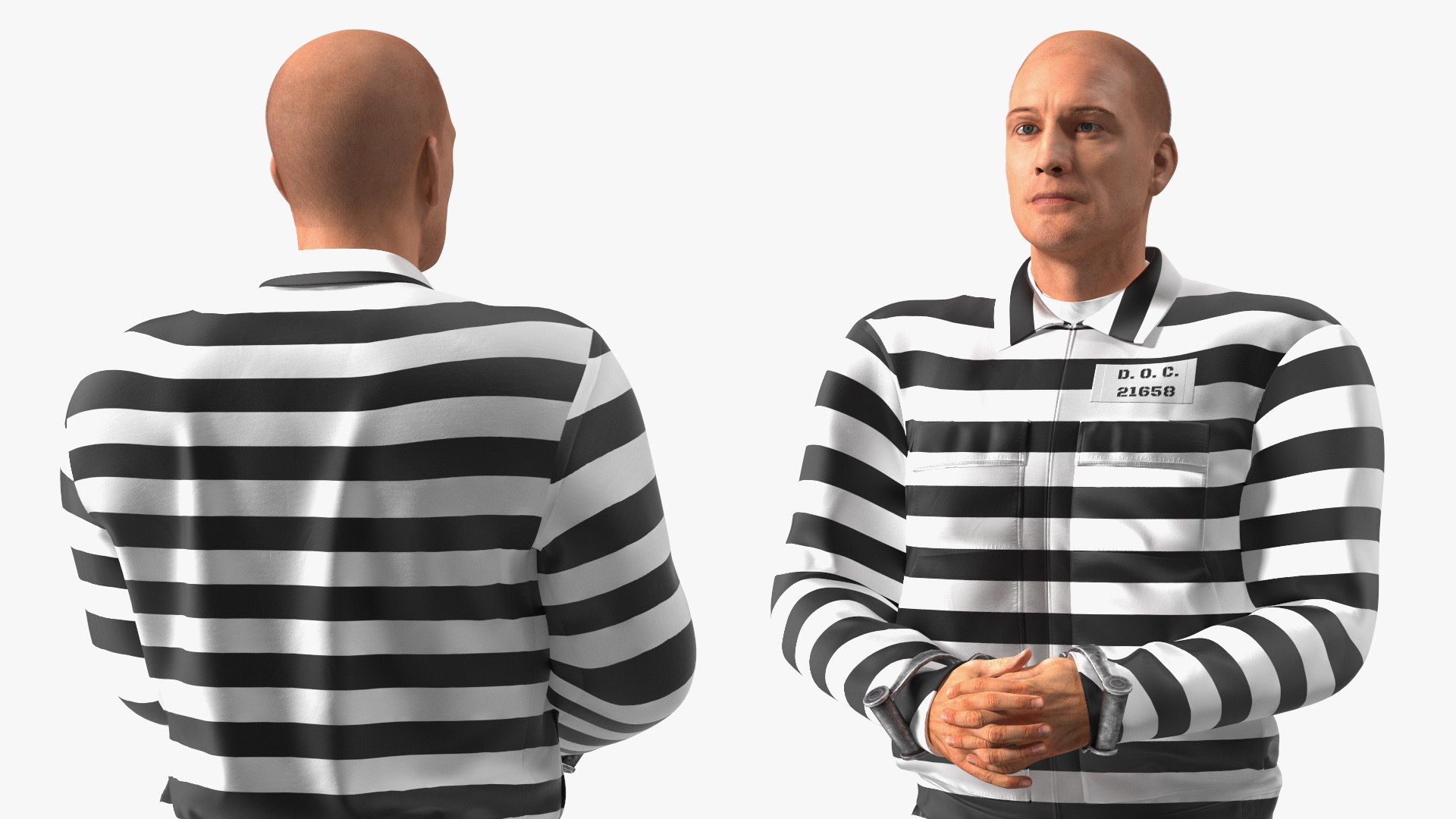 Prisoner Wearing Old Robe With Shackles Fur Model - TurboSquid 2228890