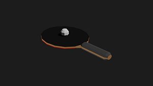 Lowpoly Table Tennis Paddle 3D