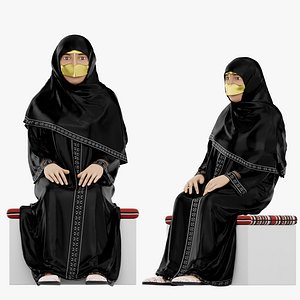 Old Arab Lady Sitting