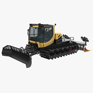 Snow Groomer PistenBully 100 - Yellow 3D model