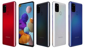 3D Samsung Galaxy A21s All Colors Low Poly