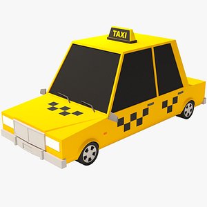 Cartoon Car Taxi 3D model