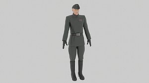 Star Wars Imperial Officer Rigged