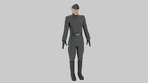 Star Wars Imperial Officer Rigged