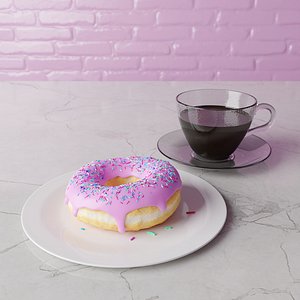 3D donut blender model