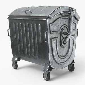Metal Garbage Container Damaged Steel - PBR