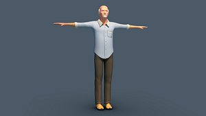 3D model old age male
