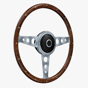 3D model retro steering wheel