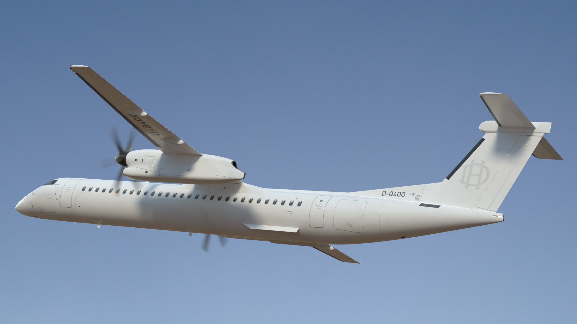 White Livery DASH8 SC 3D - TurboSquid 2245840