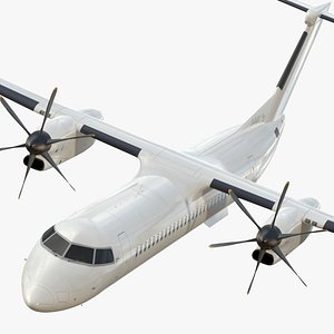 White Livery DASH8 SC 3D