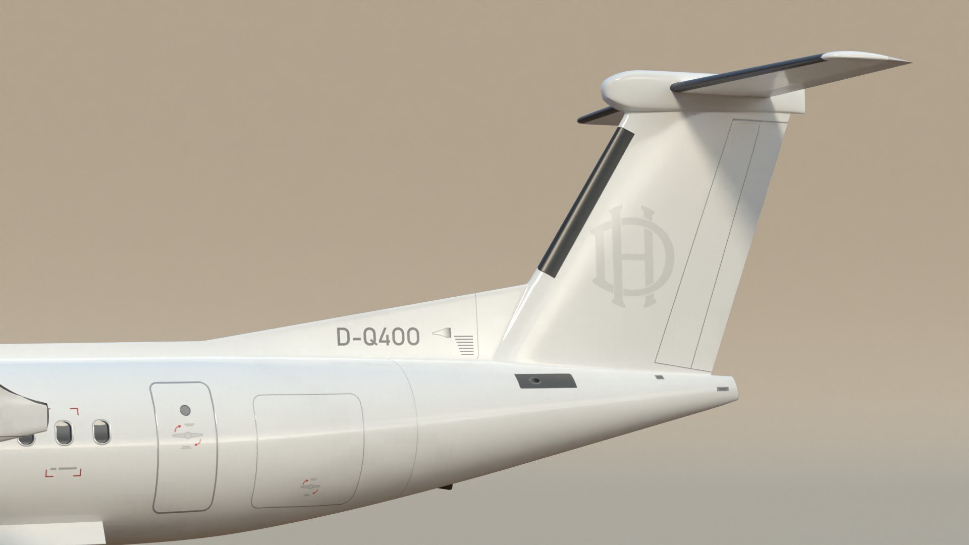 White Livery DASH8 SC 3D - TurboSquid 2245840