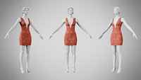 Dress 34 Crimson Mandala Brocade