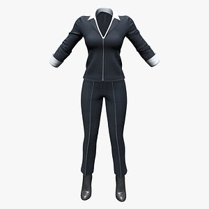 3D model Female Secret Agent Outfit