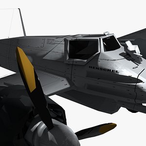 Henschel Hs 129 German World War II Aircraft 3D model