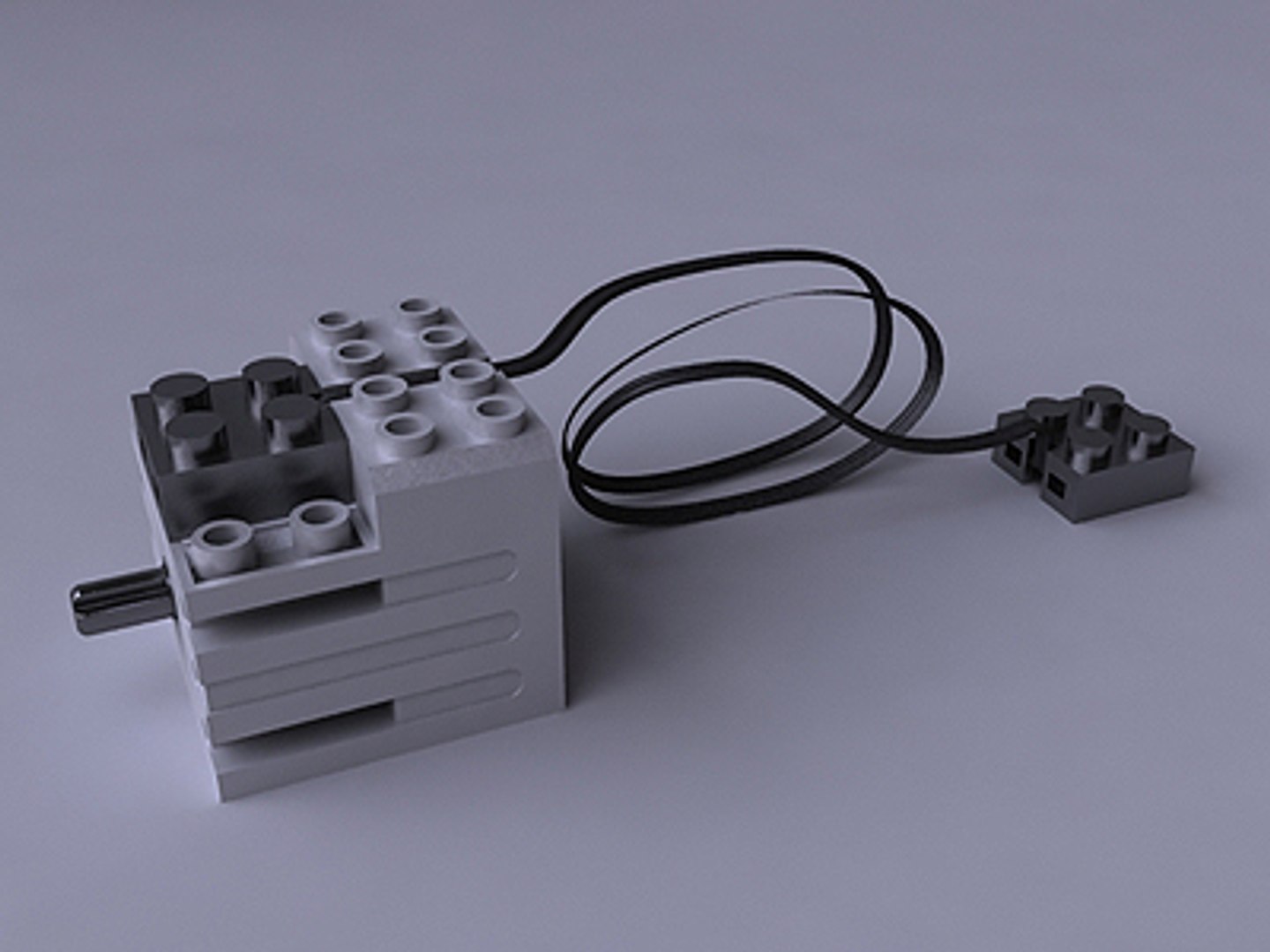 3d lego efficiency motor servo model