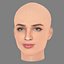 Lisa Vicari Kopf – Keine Haare – Low-Poly-Kopf für Spiel