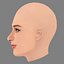 Lisa Vicari Kopf – Keine Haare – Low-Poly-Kopf für Spiel