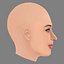 Lisa Vicari Kopf – Keine Haare – Low-Poly-Kopf für Spiel