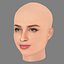 Lisa Vicari Kopf – Keine Haare – Low-Poly-Kopf für Spiel