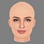 Lisa Vicari Kopf – Keine Haare – Low-Poly-Kopf für Spiel